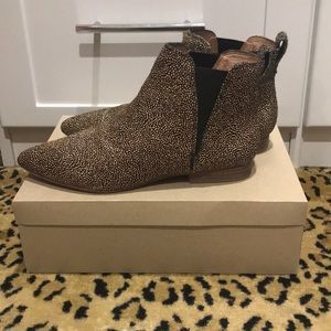 Madewell size 9 pony hair animal print bootie